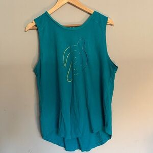 Peloton Aqua Sleeveless Tank with Logo